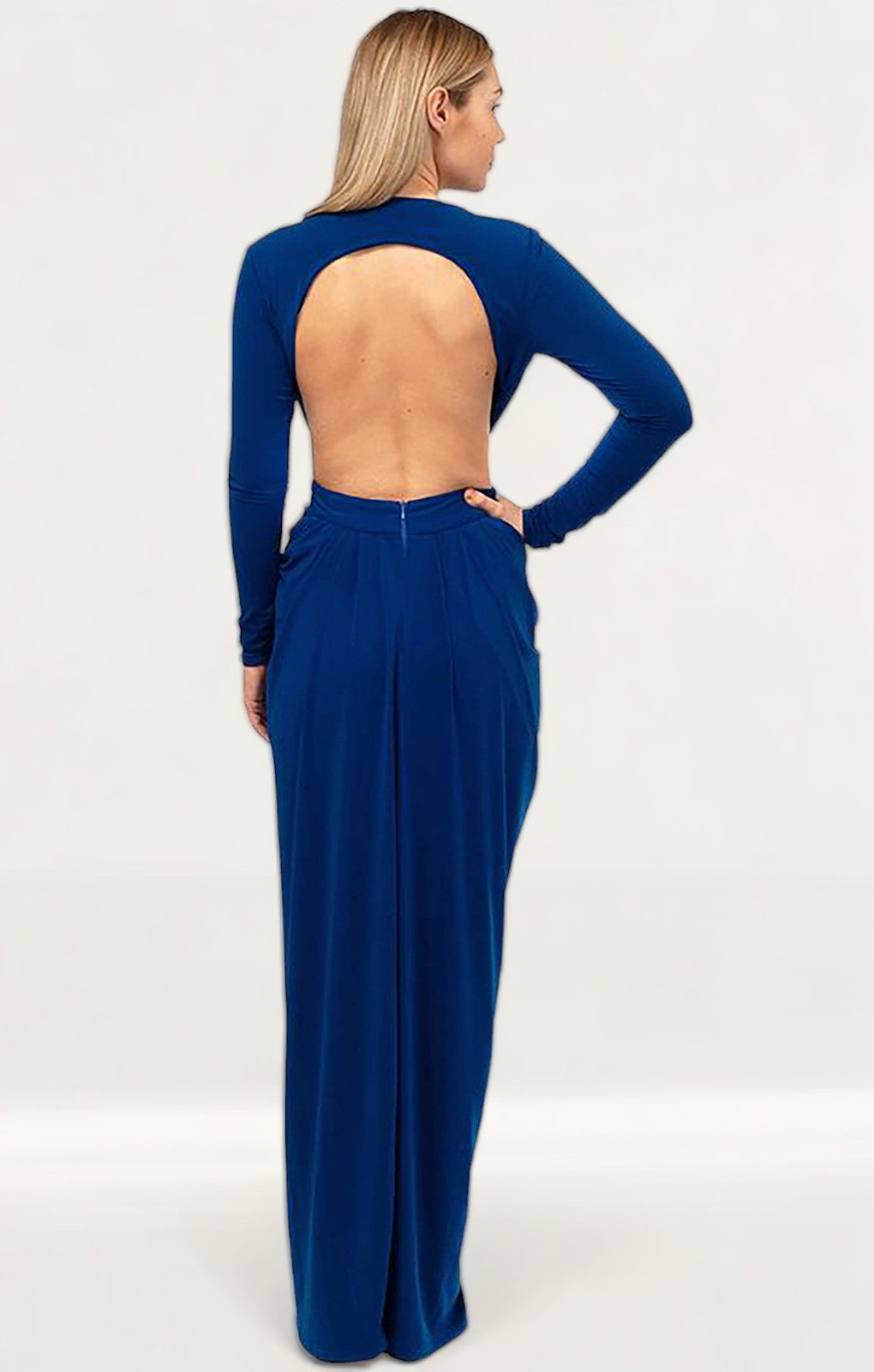 Gorgeous Couture Blue Cutout Maxi Dress product image