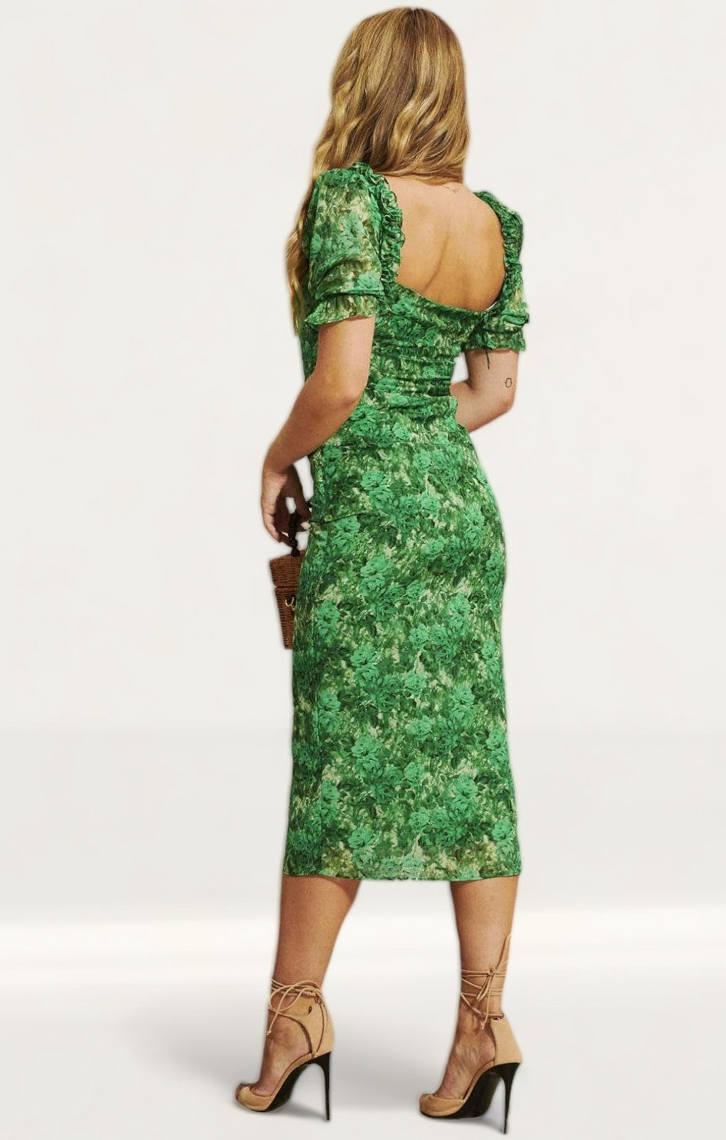 Rent Hope & Ivy Green Carrie Dress | Hirestreet Rent Hope & Ivy Green Carrie Dress | Hirestreet