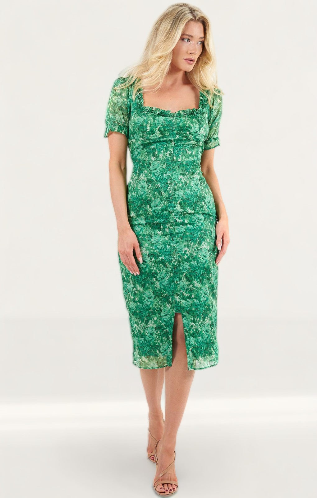 Hope & Ivy Green Carrie Dress