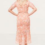 Hope & Ivy Orange Imogen High Low Dress product image