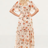 Hope & Ivy Orange Maya Wrap Dress