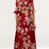 Hope & Ivy Red Helene Open Back Dress product image