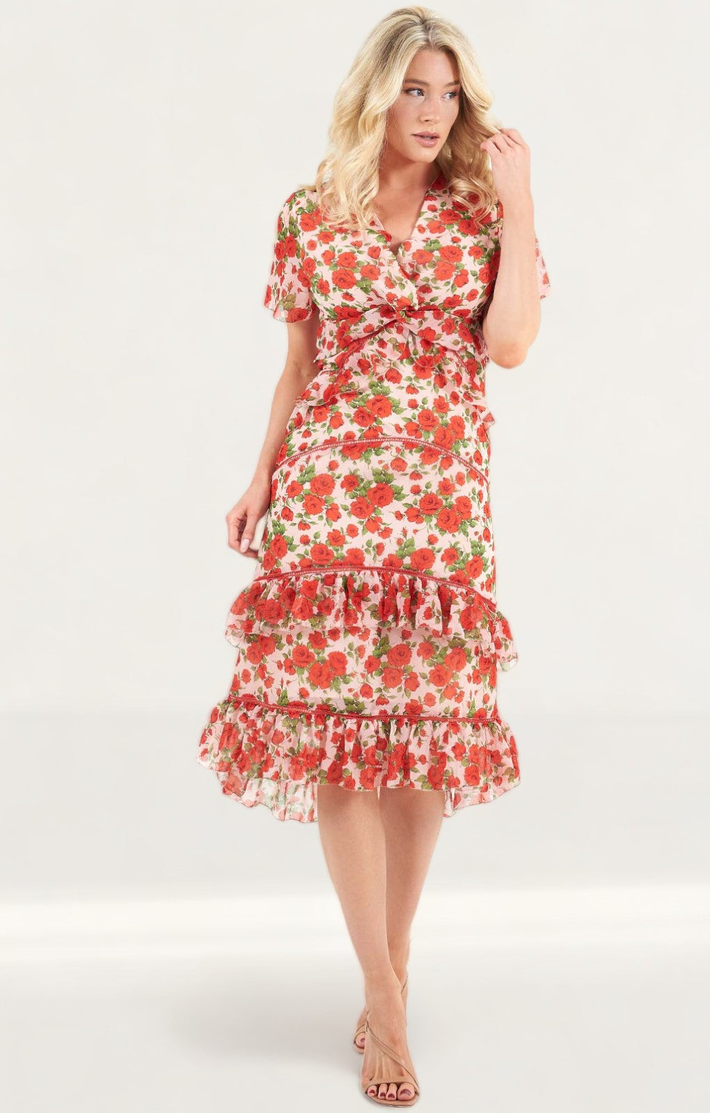 Hope & Ivy Red Maisie Dress