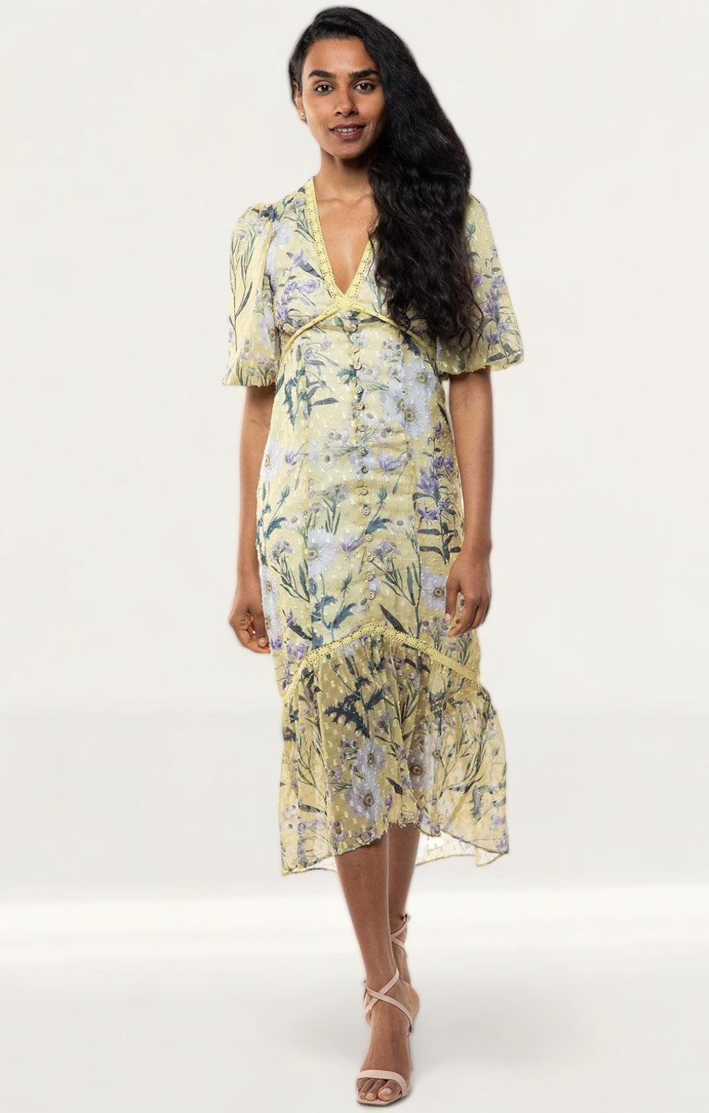 Hope & Ivy Yellow Luella Dress