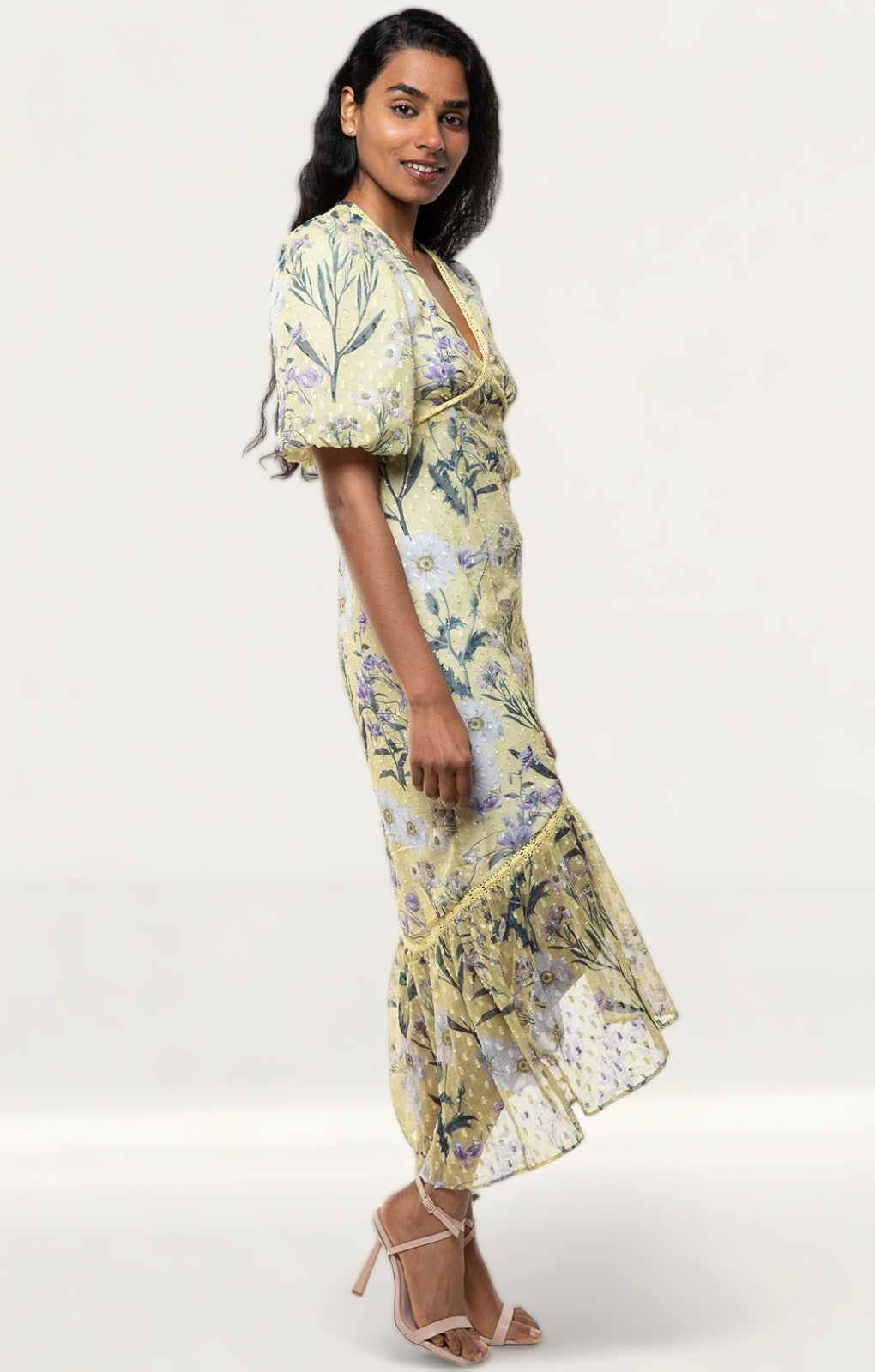 Hope & Ivy Yellow Luella Dress