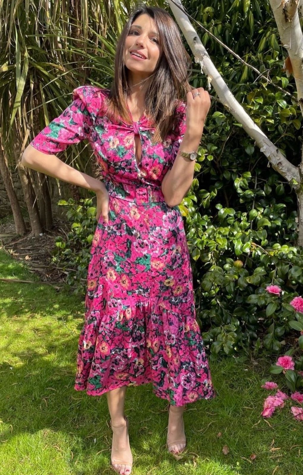 Hope & Ivy Pink Francine Dress