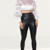 House Of CB Ivory Allena Organza Blouson Sleeve Top product image