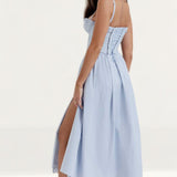 House of CB Jaime Soft Blue Broderie Anglais Midi SunDress