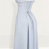 House of CB Jaime Soft Blue Broderie Anglais Midi SunDress