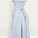 House of CB Jaime Soft Blue Broderie Anglais Midi SunDress product image