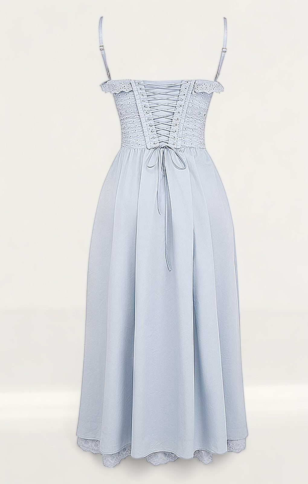 House of CB Jaime Soft Blue Broderie Anglais Midi SunDress