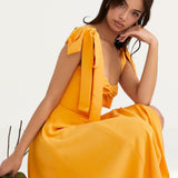 House of CB Tangerine Alicia Midi Sundress product image