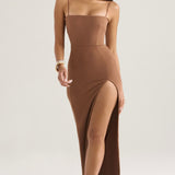 House of CB Jaida Toast Corsett Midi Dress