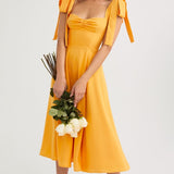 House of CB Tangerine Alicia Midi Sundress