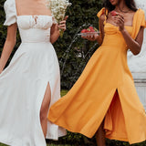 House of CB Tangerine Alicia Midi Sundress product image