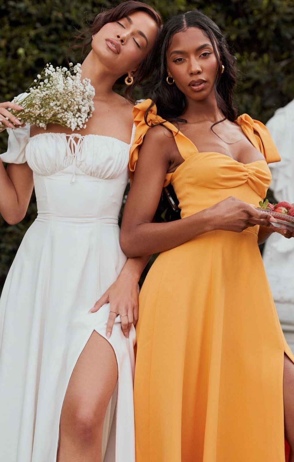 House of CB Tangerine Alicia Midi Sundress