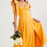 House of CB Tangerine Alicia Midi Sundress