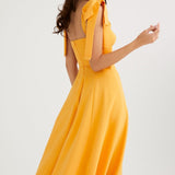 House of CB Tangerine Alicia Midi Sundress
