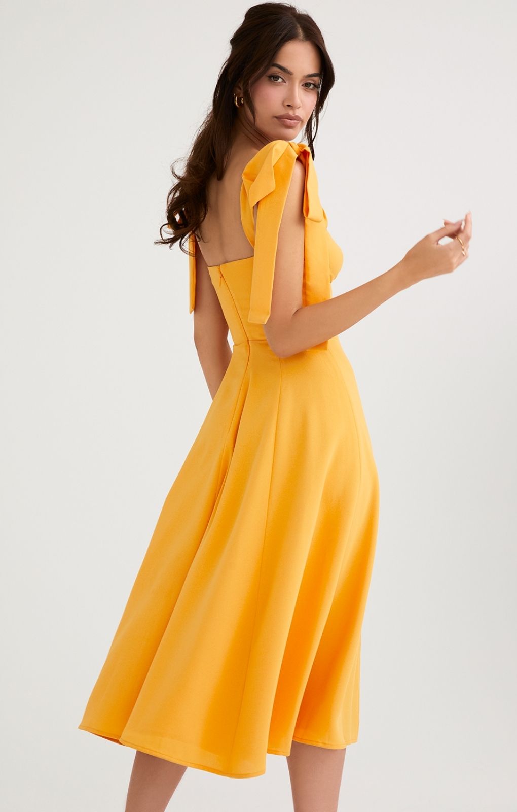 House of CB Tangerine Alicia Midi Sundress