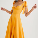 House of CB Tangerine Alicia Midi Sundress