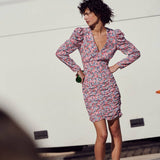 Hush Orchid Gather Mini Dress