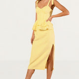 Hutch Casa Dress in Yellow Seersucker product image