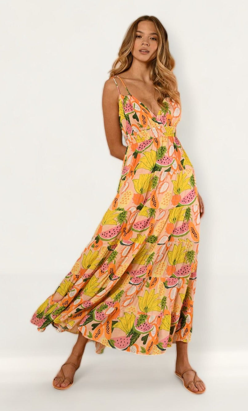 Hutch Lee Dress in Multi Fruit