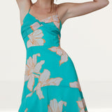 Hutch Milo Dress in Teal Tropical Flower product image