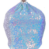 Elsie & Fred Illicit Baby Blue Flower Sequin Handkerchief Top & Skirt