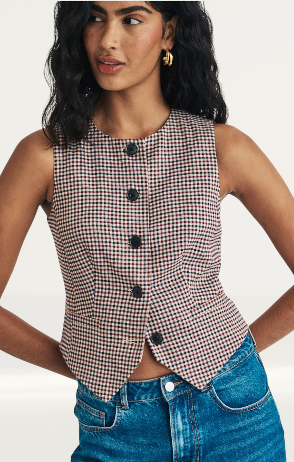 Nobody's Child Heritage Check Waistcoat