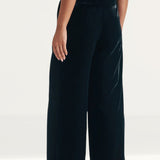Nobody's Child Black Wide Leg Velvet Trousers