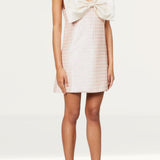 Harmur Big Bow Dress Pink Gingham Sequins