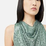 Jigsaw Sequin High Neck Dress