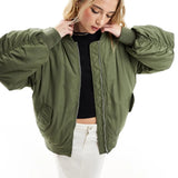In Wear Bomber Jacket In Olive Green