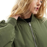 In Wear Bomber Jacket In Olive Green