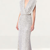 Jarlo Chloe Silver Maxi Dress