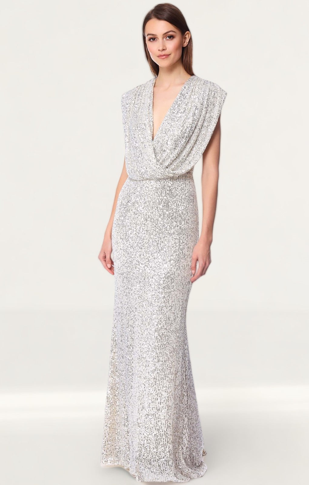 Jarlo Chloe Silver Maxi Dress