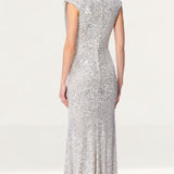 Jarlo Chloe Silver Maxi Dress