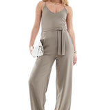 Jdy Cami Jumpsuit In Stone
