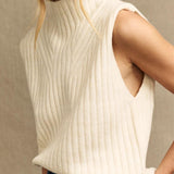 M&S Ribbed Funnel Neck Relaxed Knitted Vest product image