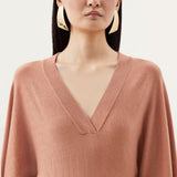 Karen Millen Cashmere Blend V Neck Drama Sleeve Midaxi Knit Dress