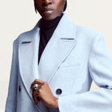 Karen Millen Italian Wool Blend Double Breasted Coat