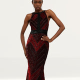 Karen Millen Premium Beaded Embellished Woven Midaxi Dress product image