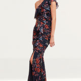 Keepsake The Label Navy Floral Ruffle Maxi Dress
