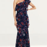 Keepsake The Label Navy Floral Ruffle Maxi Dress