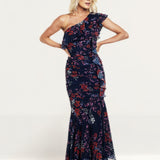 Keepsake The Label Navy Floral Ruffle Maxi Dress