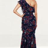 Keepsake The Label Navy Floral Ruffle Maxi Dress