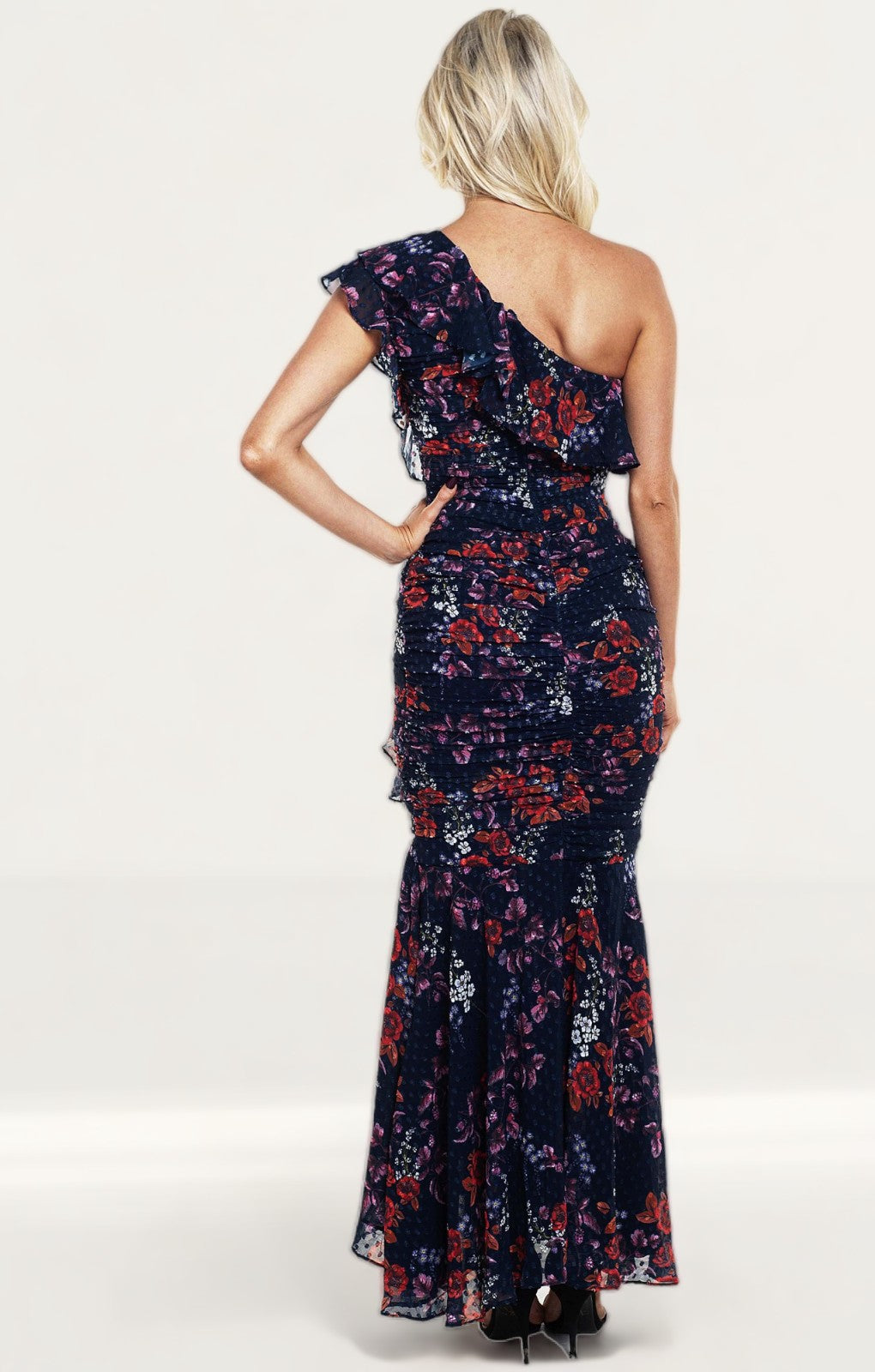 Keepsake The Label Navy Floral Ruffle Maxi Dress
