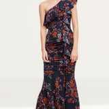 Keepsake The Label Navy Floral Ruffle Maxi Dress