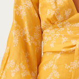 Keepsake The Label Fallen Long Sleeve Golden Floral Dress